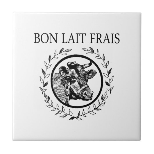 Carreau Vache Laitière Française vintage Crème fraîche (Devant)