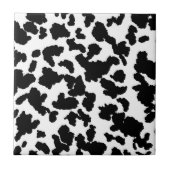 Carreau Vache Noire Et Blanche Cacher Motif De Fourrure (Devant)