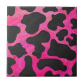 Carreau Vache rose chaud et noir (Devant)