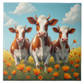 Carreau Vaches dans un champ (Devant)