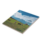 Carreau Vaches heureuses à la ferme en Suisse (Côté)