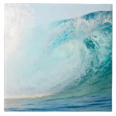 Carreau Vague bleue de l'océan pacifique cassant le (Devant)