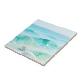 Carreau Vague de mer turquoise Coquillage (Côté)