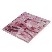 Carreau Vagues en mosaïque - Marbre rose Abstrait (Côté)