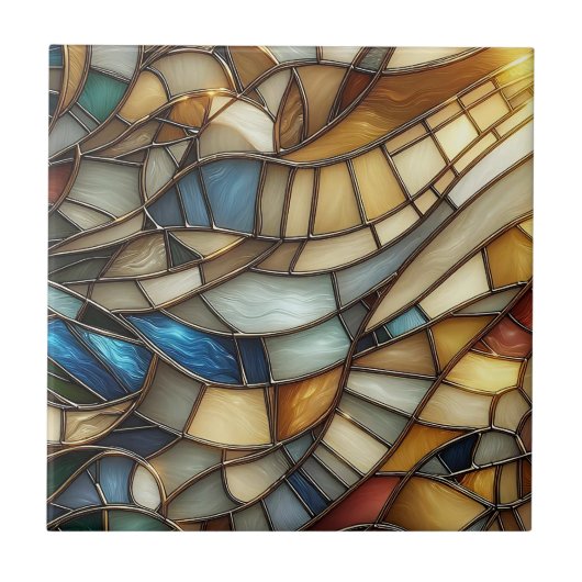 Carreau Vagues en Verre Cathédrale (Devant)