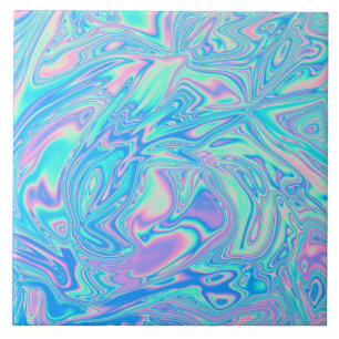 Carreau Vagues liquides holographiques iridescentes