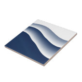 Carreau Vagues océaniques abstraites bleu marine (Côté)