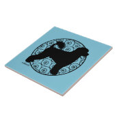 Carreau Vagues portugaises de chien d'arrêt de chien d'eau (Côté)