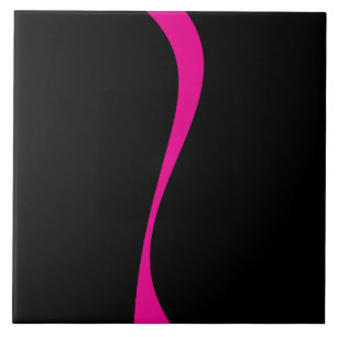 Carreau Vagues simples 2 en Magenta et noir