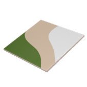 Carreau Vagues simples - Blanc, Sable et Palm Vert (Côté)