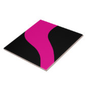Carreau Vagues simples en Magenta et noir (Côté)