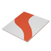 Carreau Vagues simples - orange et blanc (Côté)