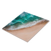 Carreau Vagues sur la plage de sable (Côté)