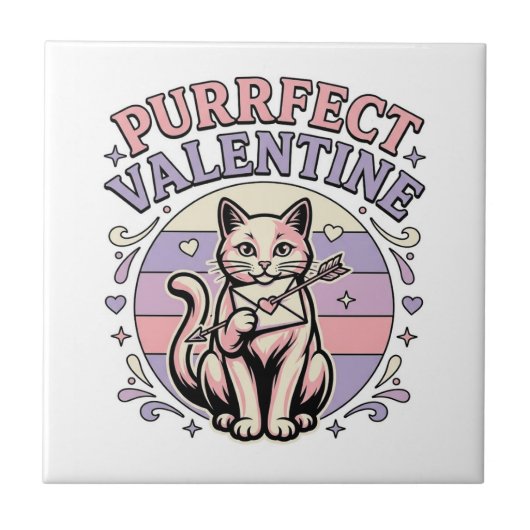 Carreau Valentin chat parfait Amour de la Saint-Valentin V (Devant)
