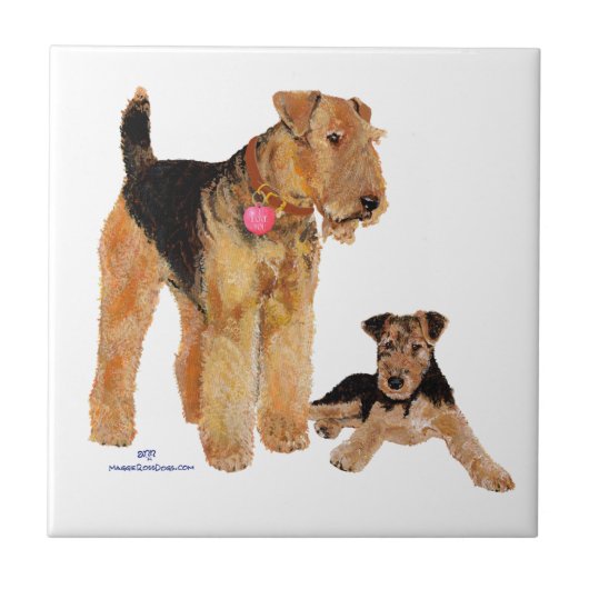 Carreau Valentine Amour de Chiots (Devant)