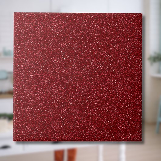 Carreau Valentine Classique Pailleté Rouge Tendance