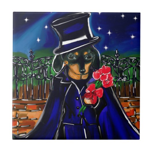 CARREAU VALENTINE DACHSHUND (Devant)