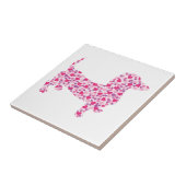 Carreau Valentine Hearts Dachshund (Côté)