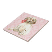 Carreau Valentine Rose Anglais Setter (Côté)