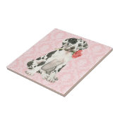 Carreau Valentine Rose Great Dane (Côté)