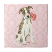 Carreau Valentine Rose Whippet (Devant)