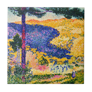 Carreau Vallée vintage avec peinture de Fir