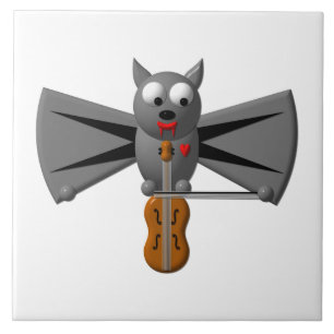 Carreau Vampire Bat Jouer au violon