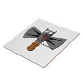 Carreau Vampire Bat Jouer au violon (Côté)