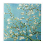 Carreau Van Gogh Almond Blossoms<br><div class="desc">Artiste : Vincent Van Gogh Titre : Les fleurs d'amandes ont modifié la couleur par 2sweet4wordsDesigns vincent van gogh,  van gogh,  fleurs d'amandes,  turquoise,  fleurs,  floral,  ressort,  sophistiqué,  décoration</div>