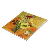 Carreau Van Gogh artwork, Japanese Vase with Roses, (Côté)