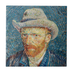 Carreau Van Gogh - Autoportrait au chapeau de feutre gris