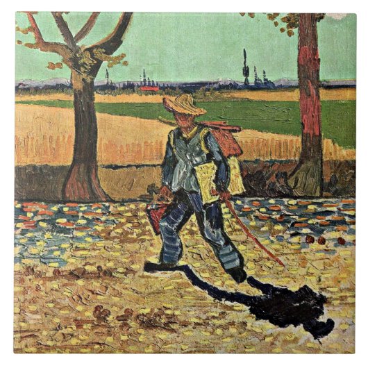 Carreau Van Gogh : Autoportrait sur la route de Tarascon (Devant)
