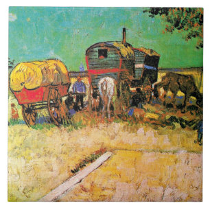 Carreau Van Gogh - Camp tzigane avec Cheval Dray