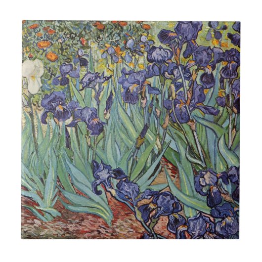 Carreau Van Gogh Irises Peinture impressionniste (Devant)