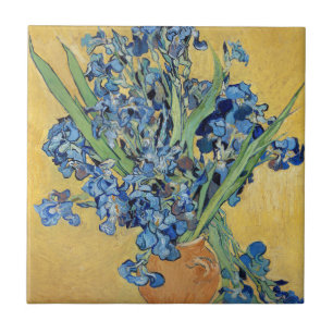 Carreau Van Gogh Irises Vase Fleurs Floral Vase Art