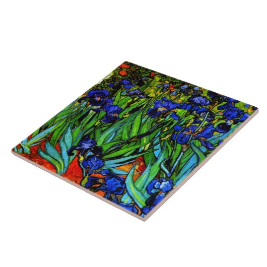 Carreau Van Gogh peinture, Irises, (Côté)