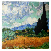 Carreau Van Gogh peinture, Wheatfield avec Cypress Tree (Devant)