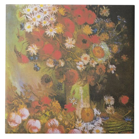 Carreau Van Gogh Peonies Vintages et chrysanthèmes (Devant)