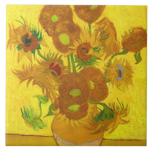 Carreau Van Gogh Quinze Tournesols Dans Un Vase Art