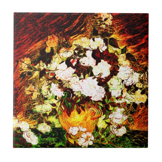 Carreau Van Gogh - roses (Devant)