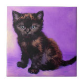 Carreau Van Gogh Style Chat pourpre (Devant)