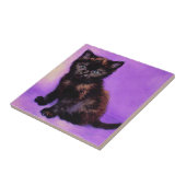 Carreau Van Gogh Style Chat pourpre (Côté)