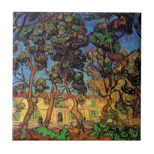 Carreau Van Gogh Trees in the Garden, Hôpital Saint Paul (Devant)