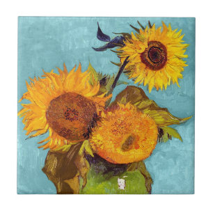 Carreau Van Gogh - Trois Tournesols Dans Un Vase - Beaux-A