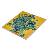 Carreau Van Gogh - Vase avec iris Fond jaune (Côté)