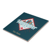 Carreau Vancouver Skyline Colombie-Britannique Rétro Canad (Côté)