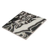 Carreau Vaporwave Black & White Fluid Art (Côté)