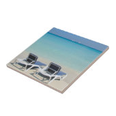 Carreau Varadero, Cuba. Sable et chaises de plage (Côté)