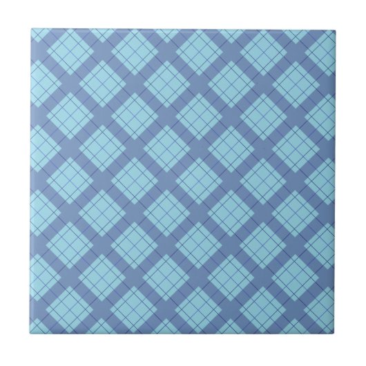 Carreau Variation bleue Plaid (Devant)