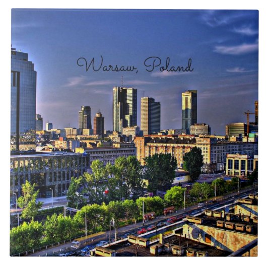 Carreau Varsovie, Pologne, paysage urbain (Devant)